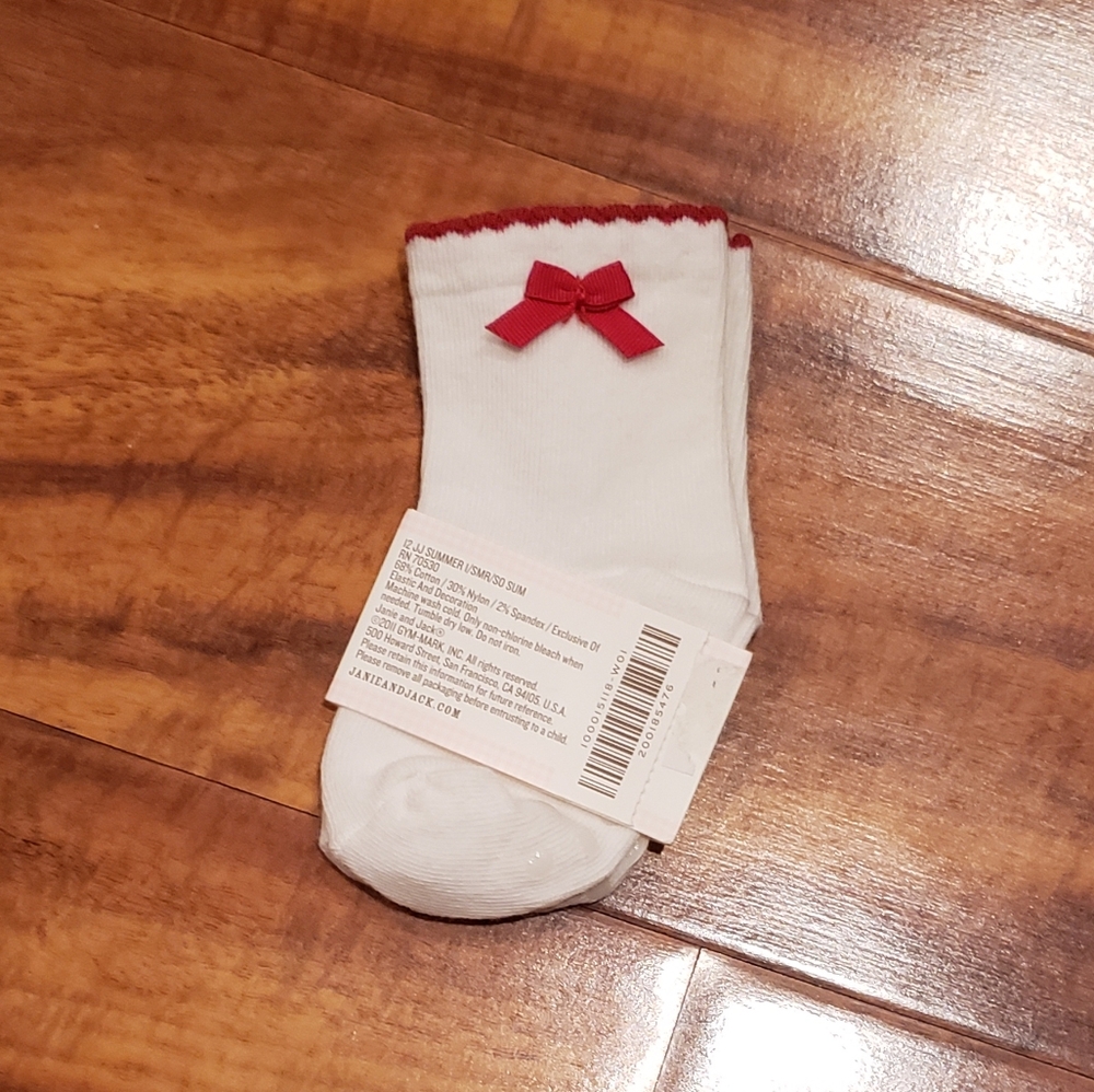 Janie and Jack NWT 6-12 months cherry ruffle swimsuit, coverup, shoes and socks - Picture 16 of 16